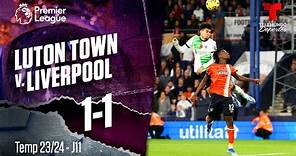 Highlights & Goles: Luton Town v. Liverpool 1-1 | Premier League | Telemundo Deportes