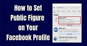 How to Set Public Figure on Your Facebook Profile | Step-by-Step Guide