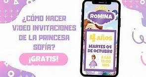 Invitaciones de La Princesa Sofía editables [GRATIS] -