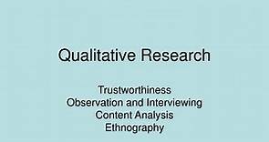 PPT - Qualitative Research PowerPoint Presentation, free download - ID:228588