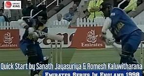 Sanath Jayasuriya & Romesh Kaluwitharana Quick Stand vs South Africa | Emirates Series England 1998