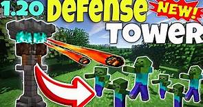 How To Make Working {Defence OP Tower} ||Easy Tutorial In Minecraft 1.20 Bedrock,Java,Xbox,Ps4