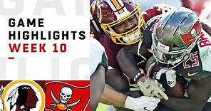Redskins vs. Buccaneers Week 10 Highlights | NFL 2018