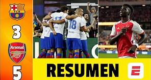 ARSENAL 5-3 BARCELONA. Partidazo de 8 goles. Lewandowski, Raphinha y Ferran ANOTAN | ESPN Deportes
