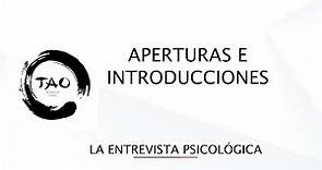 LA ENTREVISTA PSICOLÓGICA / 2 / APERTURAS E INTRODUCCIONES / JAMES MORRISON