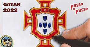 Como desenhar o Escudo da Seleção de PORTUGAL - passo a passo