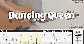 Dancing Queen - ABBA | Fingerstyle Guitar | TAB + Chords + Lyrics