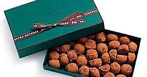 La Maison Du Chocolat Premium Dark Chocolate Truffles Gift Box - 35pcs Gourmet French Chocolate