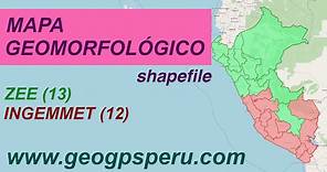 Mapa de Geomorfología ZEE | MINAM - Descargar - Shapefile - Gratis
