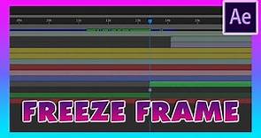 After Effects Tutorial: How to Freeze Frame Video
