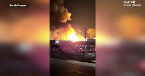Massive fire and explosion in Clinton Township witnessed at Michigan facility