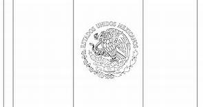 Bandera de México para colorear y para imprimir en PDF 2024