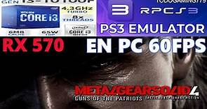 Metal Gear Solid 4: Guns of the Patriots RPCS3 Best settings PS3 Build 0.0.29-15682 i3 10100F RX 570