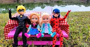 Lost Homework ! Who will help Elsa & Anna toddlers ? Barbie dolls