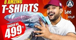 8 Best Stylish T-Shirts Under 500 For Men 🔥Lee, Styli |Ajio T-Shirt Haul Review 2023 | ONE CHANCE