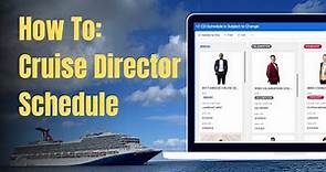 How to Use the Carnival Cruise Line Cruise Director Schedule.