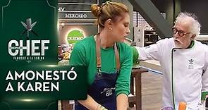 "¡NO TE IMPORTA!": El duro reto de Ennio Carota a Karen Bejarano - El Discípulo del Chef