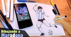 Aprendiendo a dibujar a Diego Maradona, Un Grande del Futbol