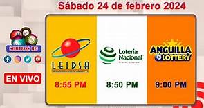 Lotería Nacional LEIDSA y Anguilla Lottery en Vivo 📺│Sábado 24 de febrero 2024 - 8:55 PM