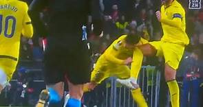 Matteo Gabbia injured vs Rennes after collision with Raul Albiol #villarreal #rennes #football