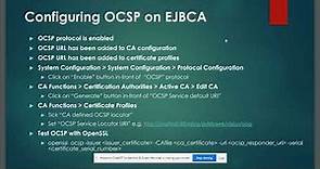 How to configure OCSP on EJBCA