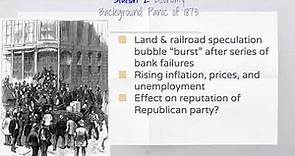 U.S. History: The Panic of 1873