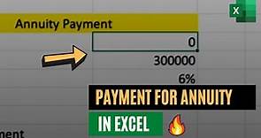 How to Calculate an Annuity Payment in Excel | PMT Formula