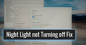 How to fix ‘Night light’ on Windows 10