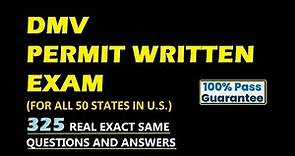 DMV Written Permit Test New Jersey 2024 | REAL 325 QUESTIONS | DMV NJ | 100% Pass Guarantee