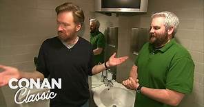 Conan Fixes An Issue In The "Late Night" Men's Bathroom | Late Night with Conan O’Brien