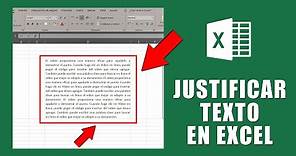 Cómo Justificar Un Texto en Excel