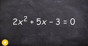 Learn how to solve by factoring a quadratic ac method