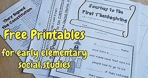 Social Studies Worksheets for Early Elementary - Free Printables