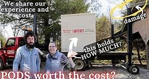 PODS Review & Experience | Worth the Cost? | What Fits in a 7 foot Container | cross country move