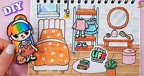 How to draw Modern Mansion Bedroom in Toca Life World / Step by step / Paper Crafts #tocaboca