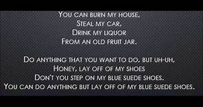 Blue Suede Shoes - Elvis Presley (Lyrics)