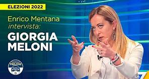Elezioni 2022 | Enrico Mentana intervista Giorgia Meloni di Fratelli d'Italia