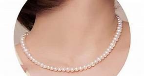Trinckle 6mm Pearl Necklaces for Women, Mothers Day Necklace for Mom White Pearl Necklace Vintage Faux Pearl Choker Necklaces Simple Mothers Gifts Dainty Pearl Wedding Jewelry Collar De Perlas