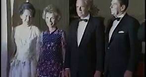 The Reagan’s with President of West Germany Karl Carstens on October 4, 1983