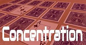 How to Play Concentration - a memory matching card game