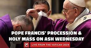 LIVE from Rome | Ash Wednesday Mass with Pope Francis | February 14th, 2024