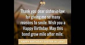 Happy Birthday Sister in Law