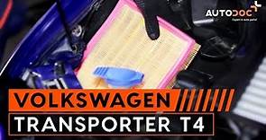 Cómo cambiar los filtro de aire en VW T4 TRANSPORTER [VÍDEO TUTORIAL DE AUTODOC]