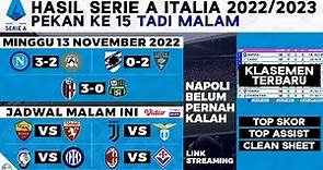 Hasil Liga Italia Tadi Malam - Napoli vs Udinese | Bologna vs Sassuolo | Serie A 2022/2023