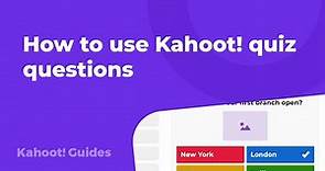 How to use Kahoot! quiz questions