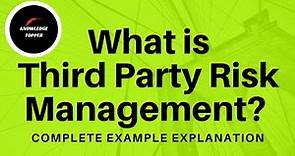 Third Party Risk Management | What is Third Party Risk Management (TPRM)