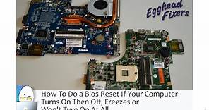 How To Do a Bios Reset If Your HP Turns On Then Off, Freezes or Won't Turn On At All. Video 4