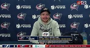 An emotional Zac Dalpe reflects on his first NHL goal in 4.5 years | BLUE JACKETS-LIGHTNING POSTGAME