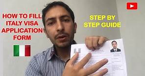 HOW TO FILL ITALY VISA APPLICATION FORM | FORM D | ITALY STUDENT VISA FILLING GUIDE