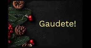 Gaudete! (Audio y Voz)
